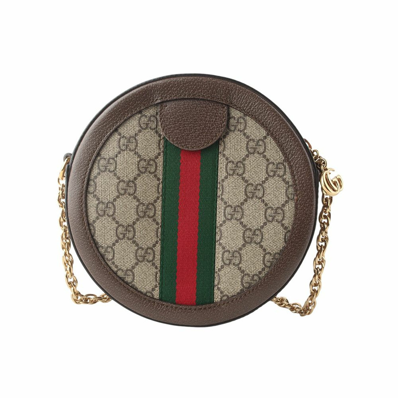 【包稅】GUCCI 550618 GG Supreme Ophidia 迷你 GG 圓形斜背包 34677--2
