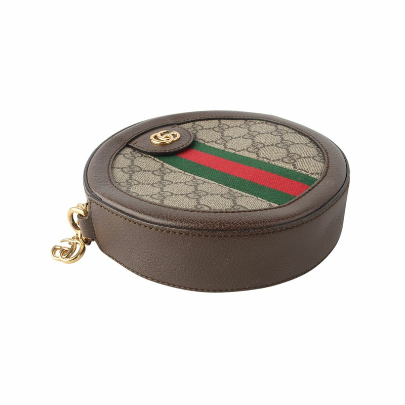 【包稅】GUCCI 550618 GG Supreme Ophidia 迷你 GG 圓形斜背包 34677--4