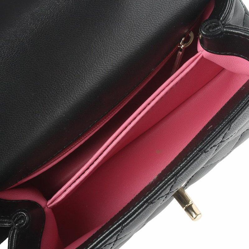 【包稅】CHANEL AS2215 Coco Handle 迷你金 CC 彩虹頂部手柄斜挎包 34681Y--6
