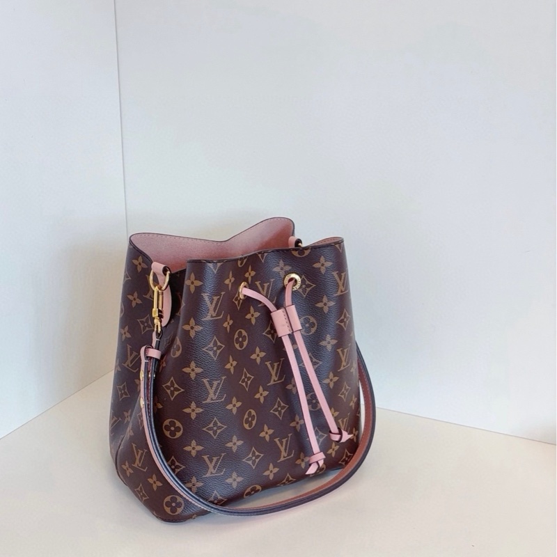 LV Neonoe MM 老花粉色水桶包 中號-3