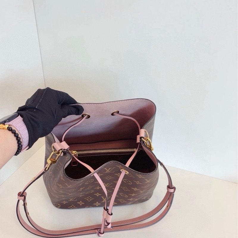 LV Neonoe MM 老花粉色水桶包 中號-8