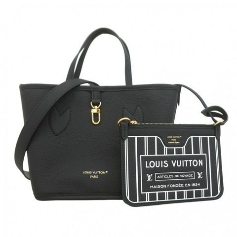 路易威登 Monogram Neverfull Inside Out BB 手提包 M12099 黑色/棕色 女士兩用包 P2038206