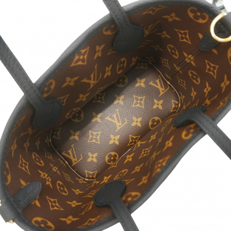 路易威登 Monogram Neverfull Inside Out BB 手提包 M12099 黑色/棕色 女士兩用包 P2038206-3