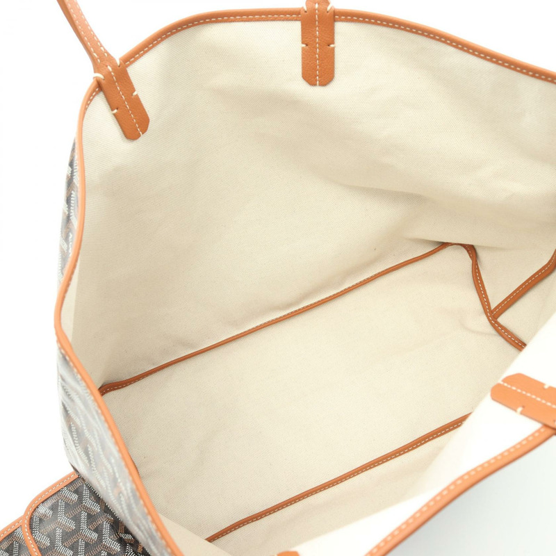 GOYARD Saint Louis PM 手提包，帆布皮革，黑色、棕色、多色，二手女款-2