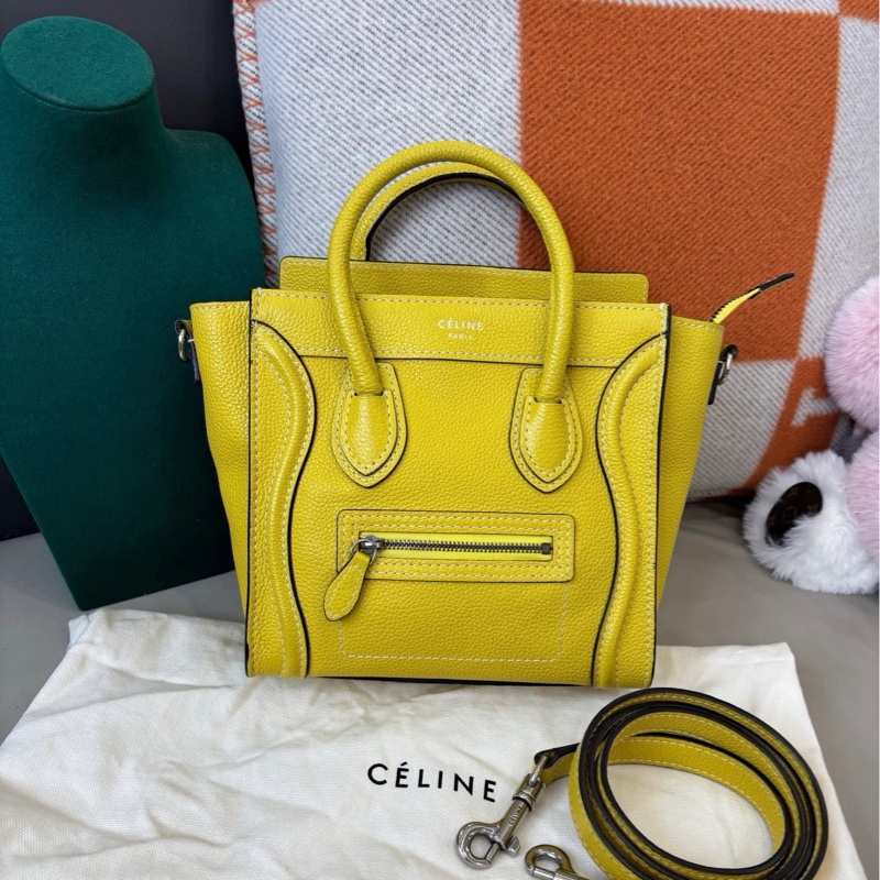 Celine 黃色nano笑臉包-0