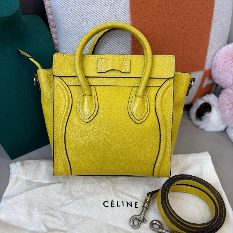 Celine 黃色nano笑臉包-2
