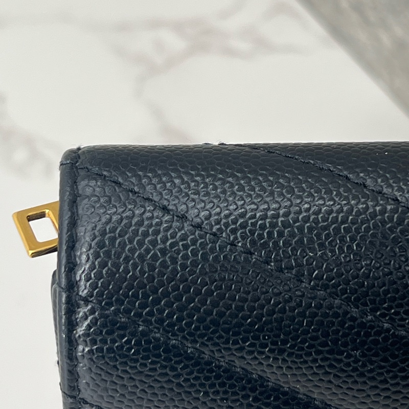 💗香緹國際精品💗 725 YSL 短夾 黑金 魚子醬-1