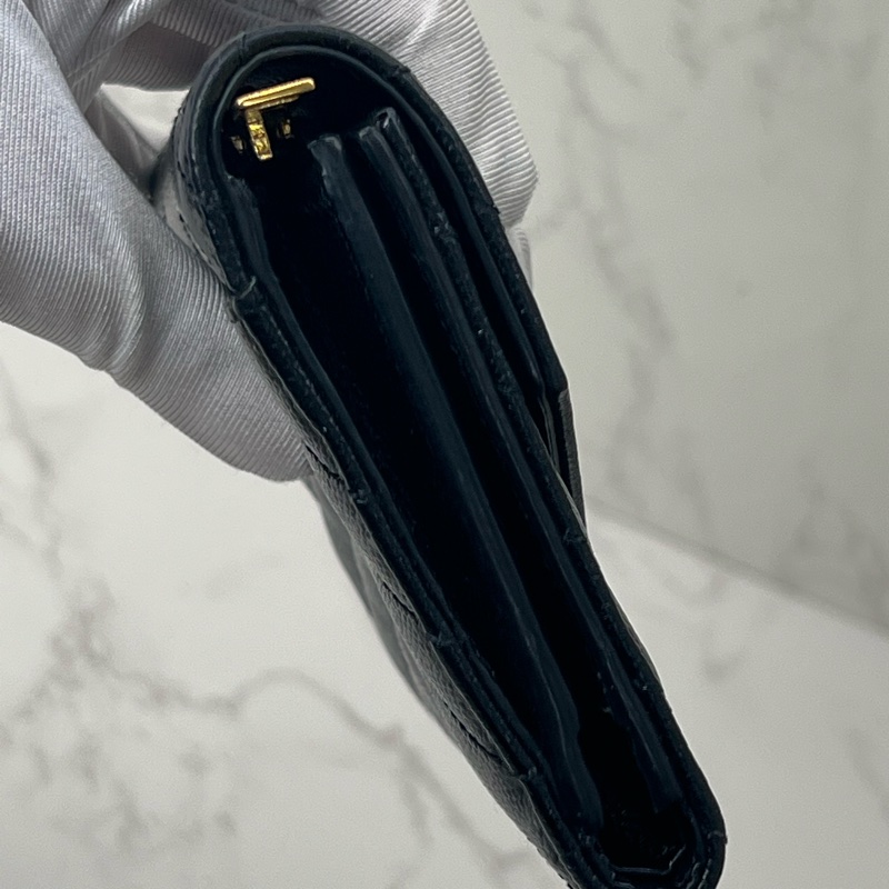 💗香緹國際精品💗 725 YSL 短夾 黑金 魚子醬-4