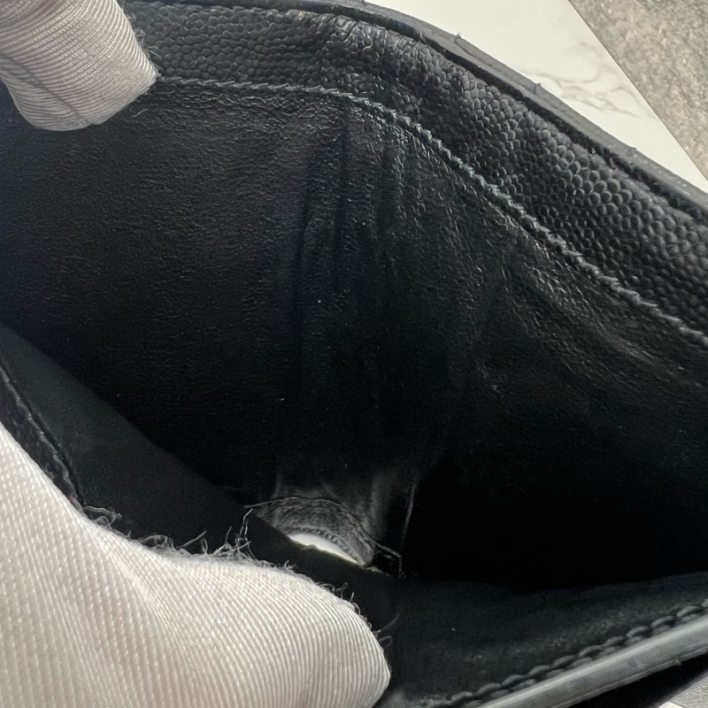 💗香緹國際精品💗 725 YSL 短夾 黑金 魚子醬-8