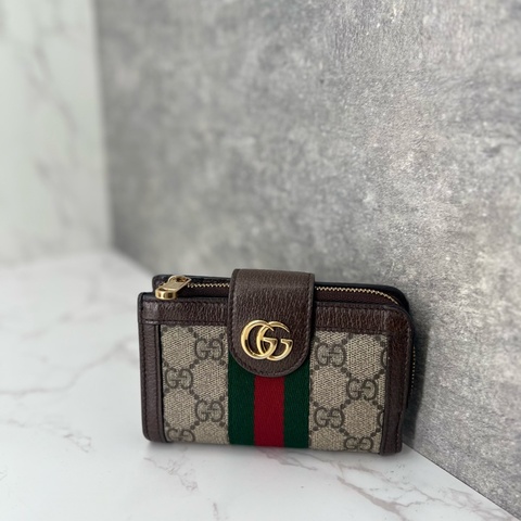 💗香緹國際精品💗 734 Gucci 拉鍊對開短夾