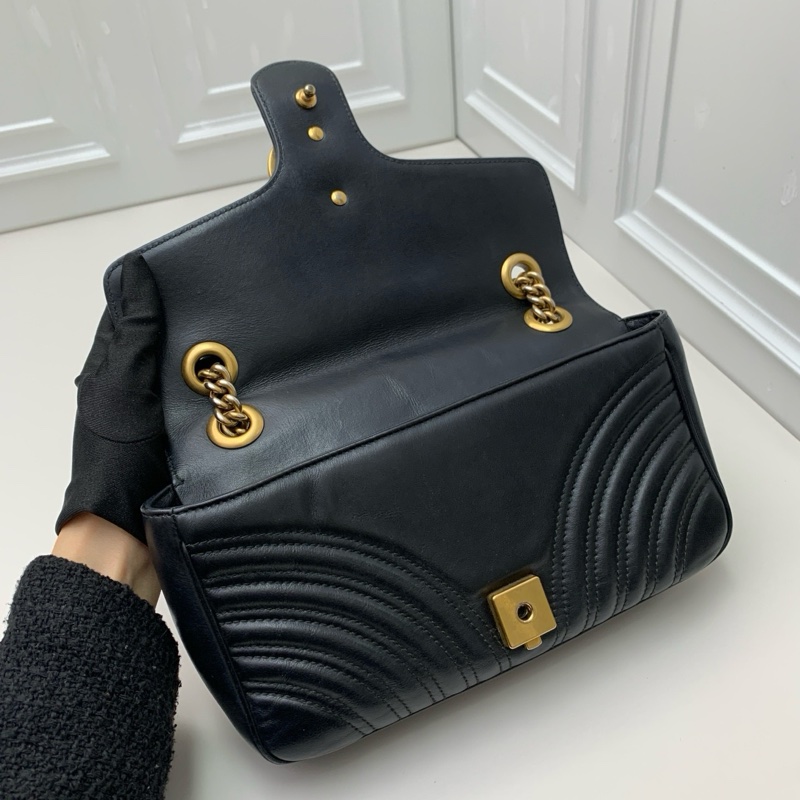 98新Gucci古馳 黑金馬蒙26-5