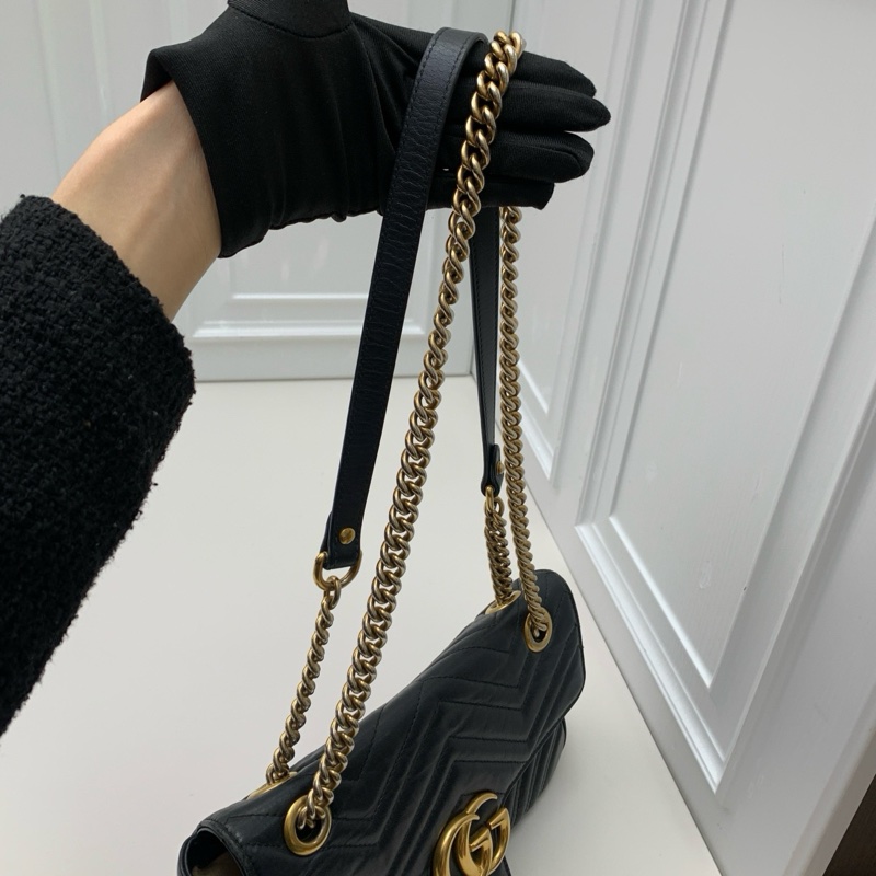 98新Gucci古馳 黑金馬蒙26-8