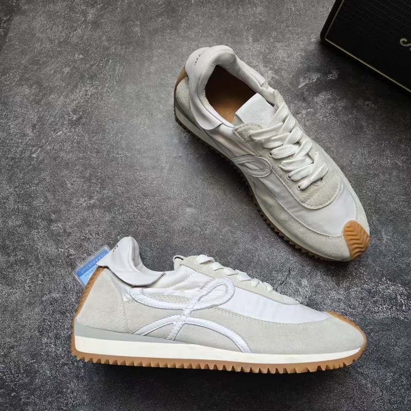 98新LOEWE羅意威 FLOW RUNNER 白灰 38碼 無附件-3
