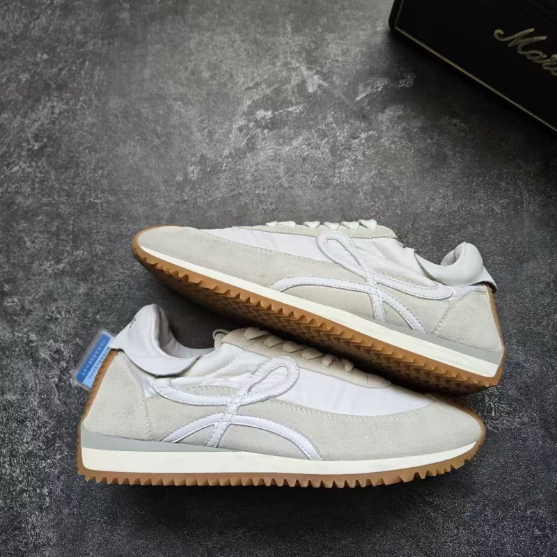 98新LOEWE羅意威 FLOW RUNNER 白灰 38碼 無附件-5