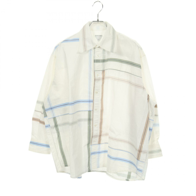 BOTTEGA VENETA 男士襯衫上衣 769403 純棉 白色 多色 二手 男款 40碼-0
