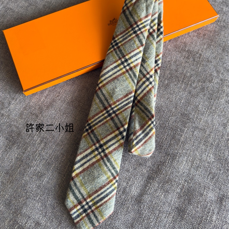 Hermes 全新閒置 羊毛領帶-0