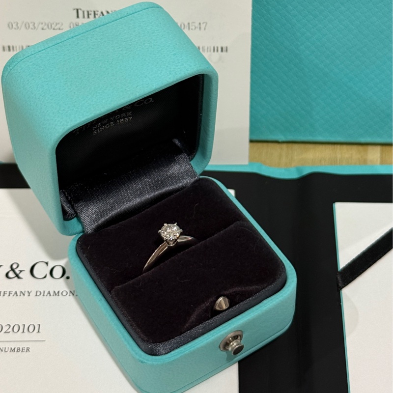 Tiffany Setting 六爪經典鑽戒💍0.46ct-6