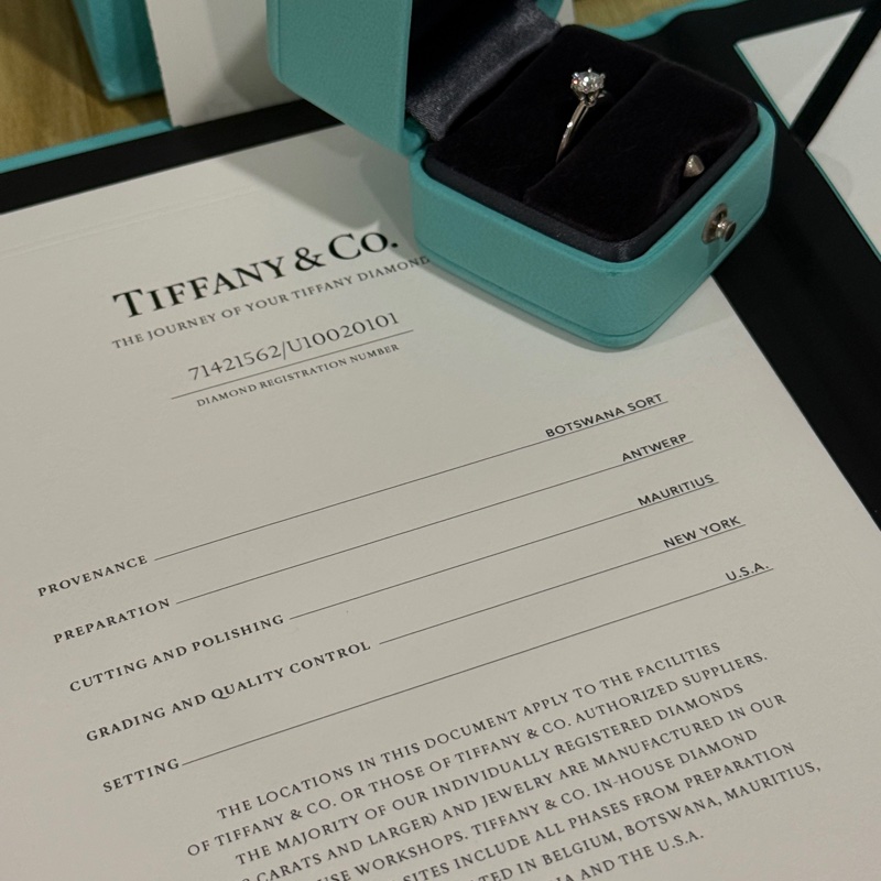 Tiffany Setting 六爪經典鑽戒💍0.46ct-32