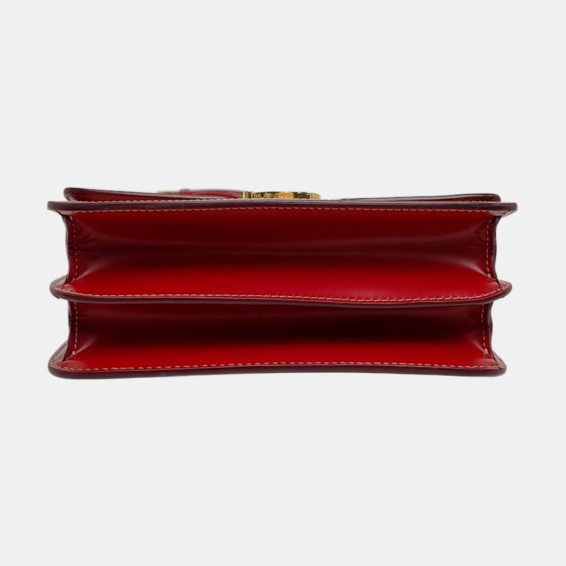 BURBERRY TB小號白色帆布單肩包金色五金可拆卸肩帶-5