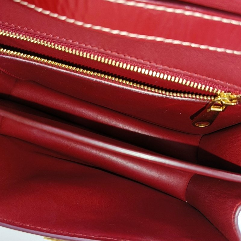 BURBERRY TB小號白色帆布單肩包金色五金可拆卸肩帶-6