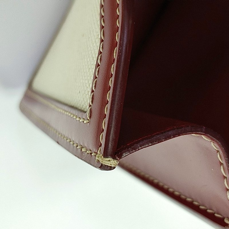 BURBERRY TB小號白色帆布單肩包金色五金可拆卸肩帶-15