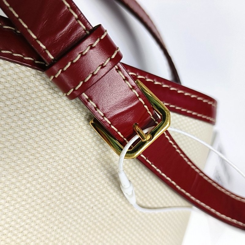 BURBERRY TB小號白色帆布單肩包金色五金可拆卸肩帶-18