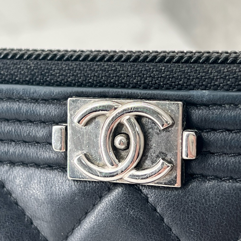 💗香緹國際精品💗 697 Chanel leboy 羊皮 長夾 保卡款-1