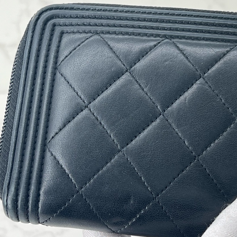 💗香緹國際精品💗 697 Chanel leboy 羊皮 長夾 保卡款-5