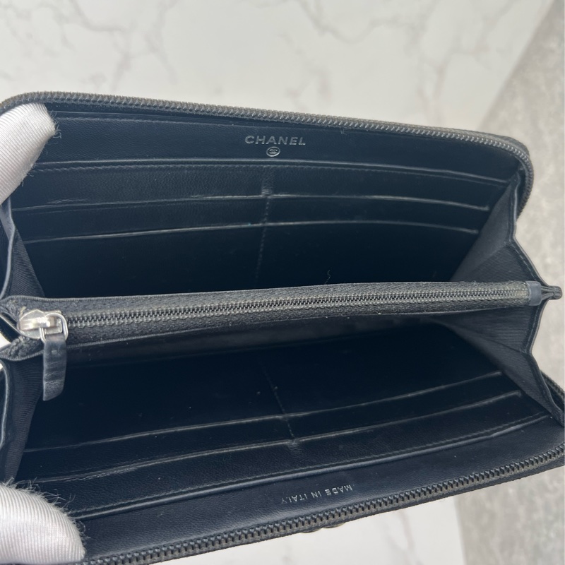 💗香緹國際精品💗 697 Chanel leboy 羊皮 長夾 保卡款-12