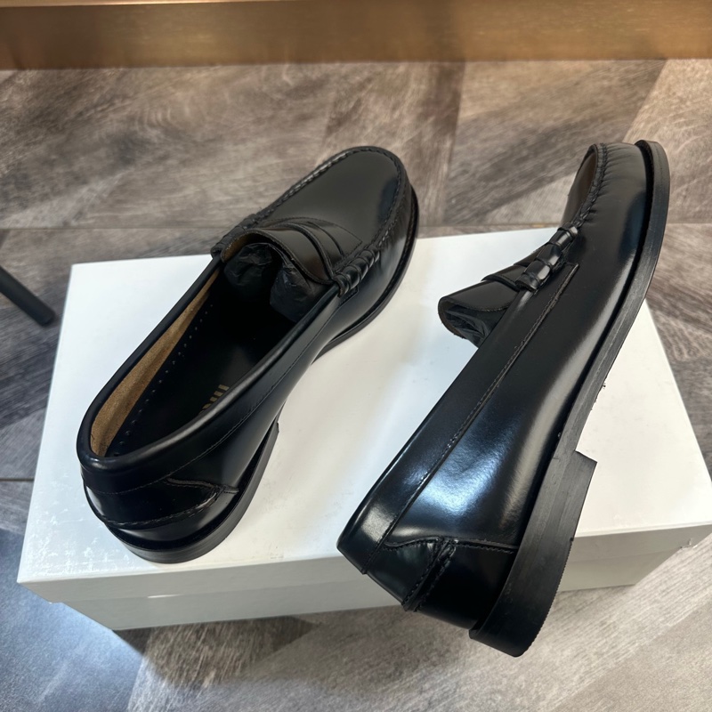 99新未使用Miumiu 繆繆 新款拋光小牛皮 40.5码 樂福鞋 皮鞋 型男商務休閒必備 百搭大氣 男款 黑色 超值一-7