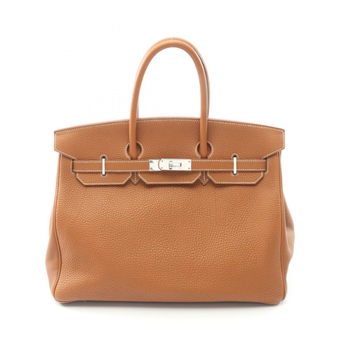 愛馬仕 Birkin 35 手提包，F Togo 皮革，金色，二手，女士，帶五金配件