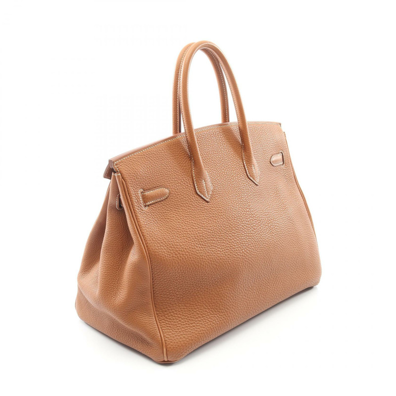 愛馬仕 Birkin 35 手提包,F Togo 皮革,金色,二手,女士,帶五金配件-1