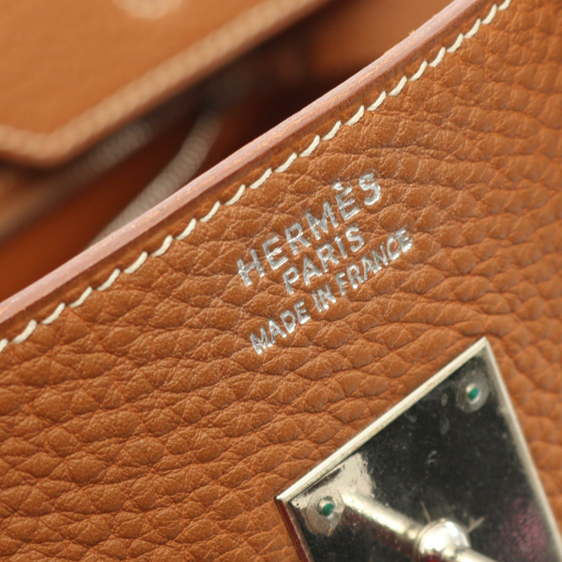 愛馬仕 Birkin 35 手提包,F Togo 皮革,金色,二手,女士,帶五金配件-3