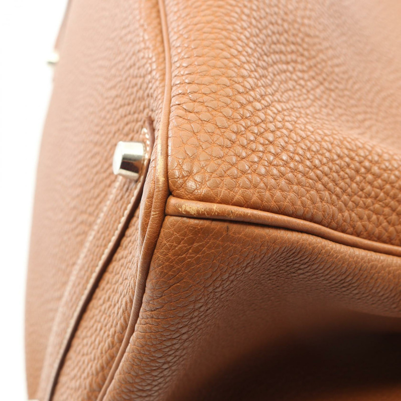 愛馬仕 Birkin 35 手提包,F Togo 皮革,金色,二手,女士,帶五金配件-9