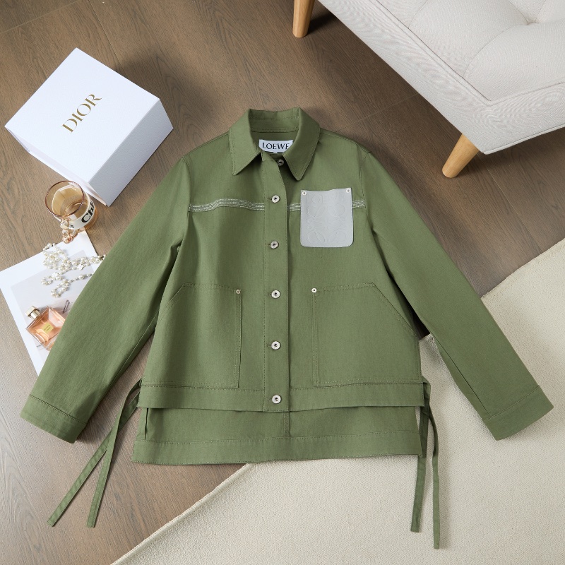 ❤️LOEWE 明星同款 綠色時尚外套-4
