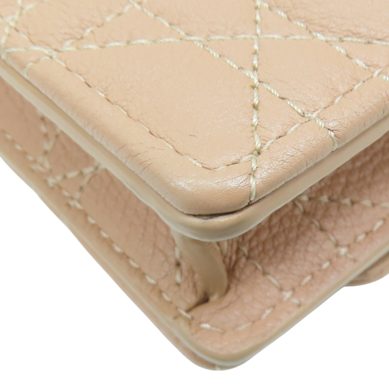 粉色 羊皮 WOC 鍊帶 肩背包【Dior 迪奧 】-15