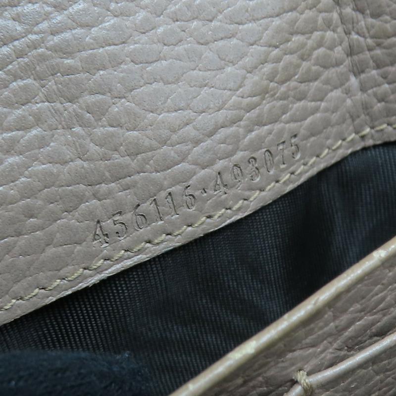 棕色 牛皮 帆布 Petite Marmont 金扣 扣式長夾 456116【GUCCI 古馳】 456116-8