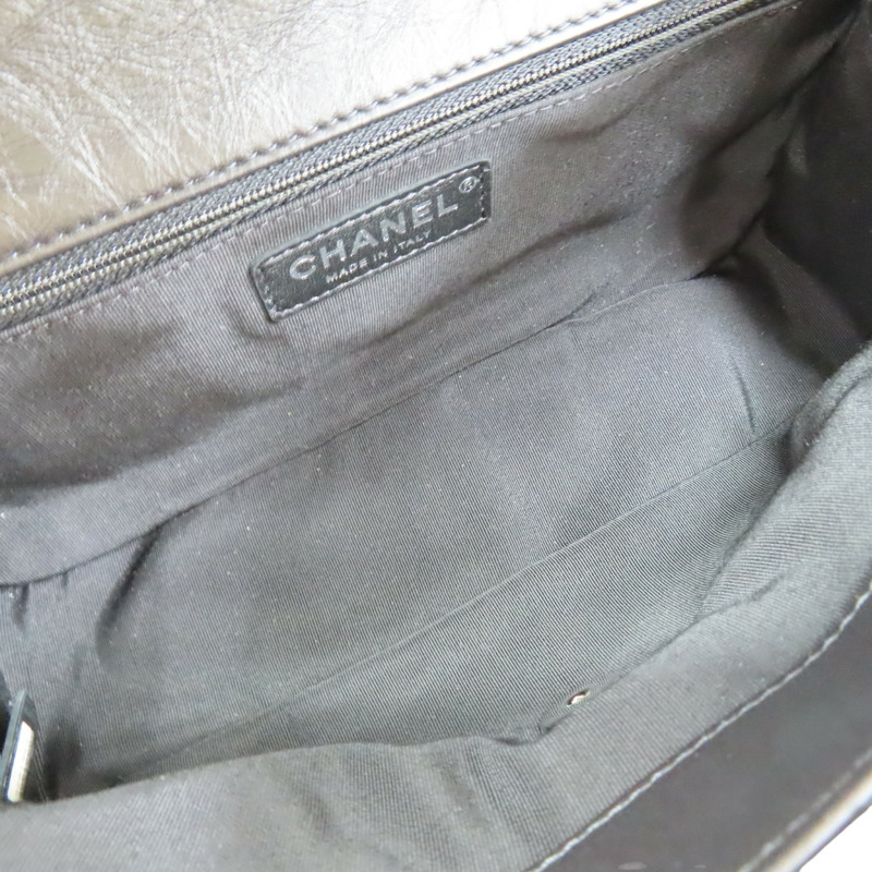 黑色 菱格紋 牛皮 鏈帶肩背包 銀釦【CHANEL 香奈兒】 AS1672-4