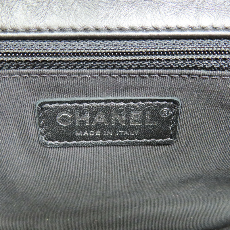 黑色 菱格紋 牛皮 鏈帶肩背包 銀釦【CHANEL 香奈兒】 AS1672-5