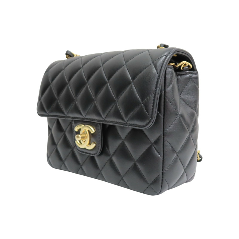 黑色 菱格紋 羊皮 23C 金幣 鍊帶 肩背包 AS3737【CHANEL 香奈兒】 AS3737-2