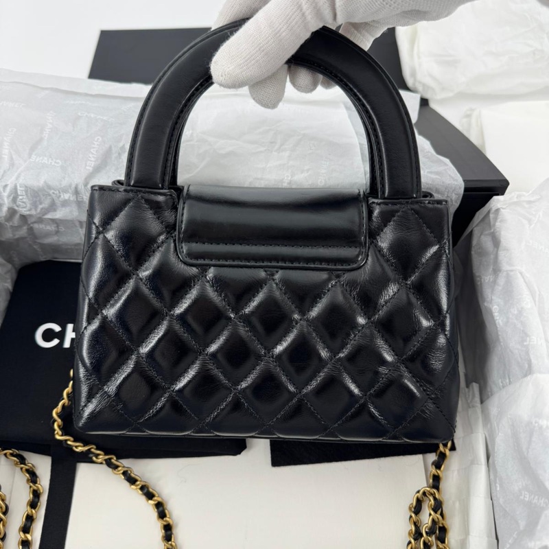 Chanel Kelly Shiny Calfskin Black Mini Handbag-1
