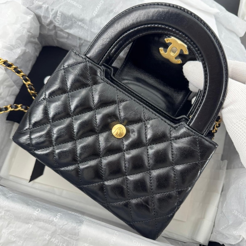 Chanel Kelly Shiny Calfskin Black Mini Handbag-7