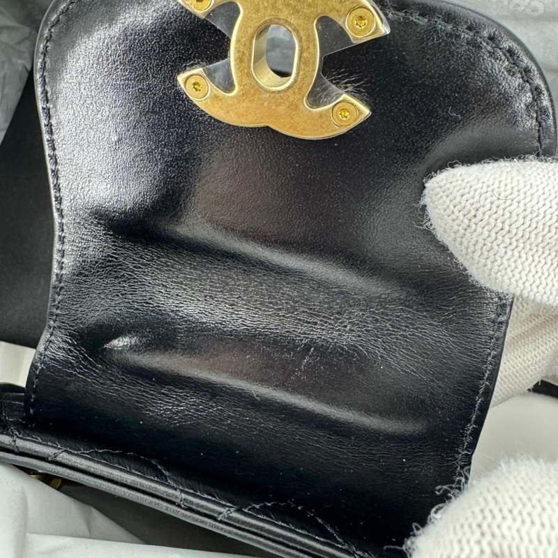 Chanel Kelly Shiny Calfskin Black Mini Handbag-10