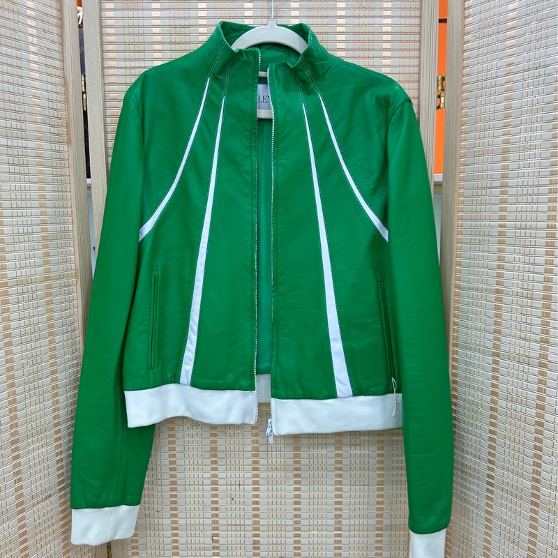 Valentino 華倫天奴 秀款 綠色小羊皮外套 40碼-0