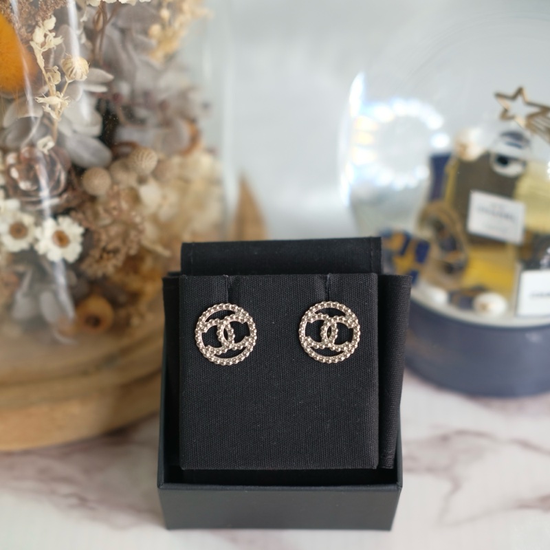 Chanel 22c 圓形雙c 耳環-1