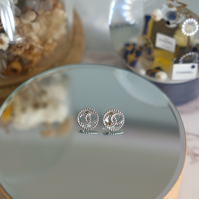 Chanel 22c 圓形雙c 耳環-13