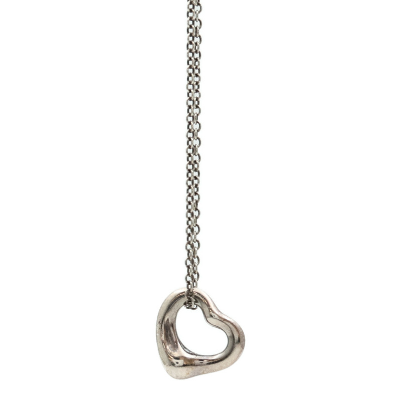 TIFFANY＆CO 925純銀Open Heart Necklace項鍊-1
