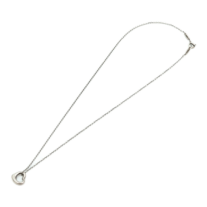 TIFFANY＆CO 925純銀Open Heart Necklace項鍊-2