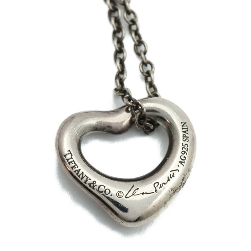 TIFFANY＆CO 925純銀Open Heart Necklace項鍊-4