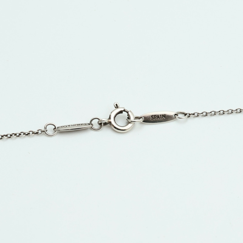 TIFFANY＆CO 925純銀Open Heart Necklace項鍊-6